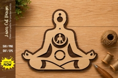 Meditation Yoga Pose Laser Cut SVG Design yoga pose svg Product Image 1