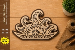 Ornamental Floral Crown Laser Cut SVG Design floral crown Product Image 1