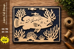 Underwater Fish Coral Scene Laser Cut SVG File fish svg Product Image 1