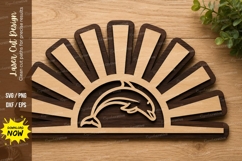 Sunrise Landscape Nature Wall Art Laser Cut SVG File sunrise Product Image 1
