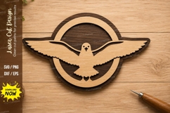 Flying Dove Peace Symbol Laser Cut SVG File dove svg, flying Product Image 1