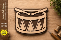 Drum and Drumsticks Music Wall Art Laser Cut SVG File drum Product Image 1