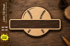 Baseball Name Sign Wall Art Laser Cut SVG File baseball svg Product Image 1