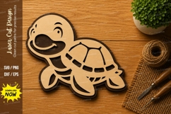Cute Baby Turtle Laser Cut SVG File baby turtle svg, cute Product Image 1