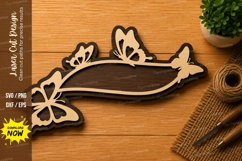 Butterfly Name Plaque Laser Cut SVG File butterfly name plaq Product Image 1