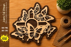 Butterfly Cross Ornament Laser Cut SVG File butterfly cross Product Image 1