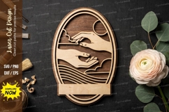 Mountain and River Arch Landscape Laser Cut SVG Product Image 1