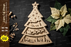 Christmas Tree Layered Laser Cut SVG Design Product Image 1