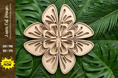 Floral Layer Mandala Laser Cut SVG laser cut svg, floral svg Product Image 1