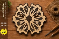 Abstract Music Mandala SVG | Geometric Musical Laser Cut Product Image 1