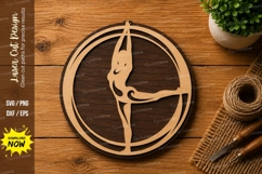 Aerial Yoga Pose SVG | Gymnast Silhouette Laser Cut File Product Image 1