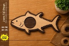 Minimal Fish SVG | Fishing Laser Cut File | Glowforge CNC DX Product Image 1