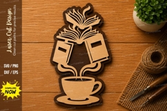 Coffee Lovers SVG | Romantic Coffee Cup Laser Cut File Product Image 1