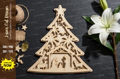 Christmas Tree Laser Cut SVG Design Product Image 1