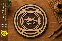 Fishing Boat Wheel SVG | Nautical Laser Cut File | Glowforge Product Image 1