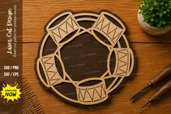 Drum Circle SVG | Musical Instrument Laser Cut File | Glowfo Product Image 1