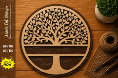 Tree of Life SVG | Circular Nature Laser Cut File | Glowforg Product Image 1