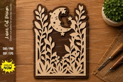 Moon Forest SVG | Nature Landscape Laser Cut File | Glowforg Product Image 1