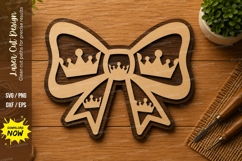 Decorative Bow SVG | Ribbon Ornament Laser Cut File | Glowfo Product Image 1