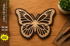 Butterfly SVG | Nature Insect Laser Cut File | Glowforge CNC Product Image 1