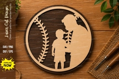 Baseball Mom SVG | Sports Family Laser Cut File | Glowforge Product Image 1