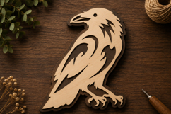 Classic Raven Pose Laser Cut Svg File Design classic raven  Product Image 1