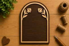 Floral Arch Frame Laser Cut Svg File Design floral arch svg Product Image 1