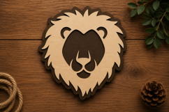 Bold Lion Head Laser Cut Svg File Design lion head svg, bold Product Image 1