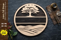 Christmas tree svg, holiday laser cut design, festive tree Product Image 1