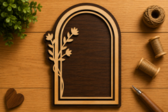 Botanical Arch Frame Laser Cut Svg File Design botanical  Product Image 1