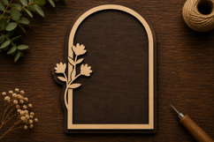 Botanical Arch Right Laser Cut Svg File Design botanical ar Product Image 1