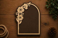 Floral Arch Left Laser Cut Svg File Design floral arch svg Product Image 1