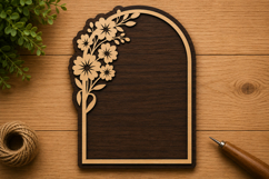 Floral Arch Right Laser Cut Svg File Design floral arch svg Product Image 1