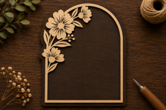 Floral Arch Left Laser Cut Svg File Design floral arch svg Product Image 1