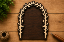 Leafy Arch Frame Laser Cut Svg File Design leafy arch svg Product Image 1