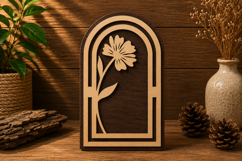 Elegant Flower Arch Laser Cut Svg File Design elegant flower Product Image 1