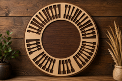 Roman Clock Face Laser Cut SVG File clock face svg, roman Product Image 1