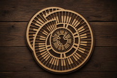 Sound Wave Circle Laser Cut SVG File sound wave svg, audio Product Image 1