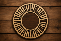 Circular Sunburst Pattern Laser Cut SVG File sunburst svg Product Image 1