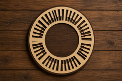 Classic Piano Key Circle Laser Cut SVG File piano svg design Product Image 1