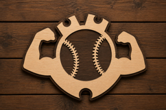 Baseball Power Grip Laser Cut SVG File baseball svg design Product Image 1