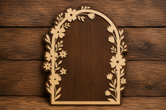 Floral Garden Arch Laser Cut SVG File floral garden svg Product Image 1
