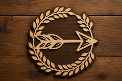 Arrow Wreath Circle Laser Cut SVG File arrow wreath svg Product Image 1