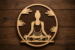 Meditation Circle Laser Cut SVG File meditation svg design Product Image 1