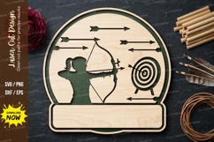 Archer Target Round Frame SVG Laser Cut Design Product Image 1