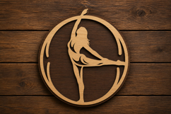 Dancer Circle Laser Cut SVG File dancer svg design, dance Product Image 1