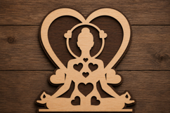Meditation Heart Frame Laser Cut SVG File meditation svg Product Image 1