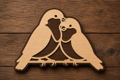 Love Birds Laser Cut SVG File love birds svg design, bird Product Image 1