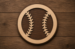 Baseball Circle Laser Cut SVG File baseball svg design, Product Image 1
