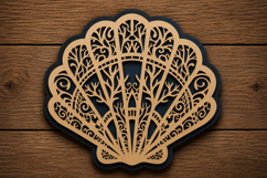 Peacock Feather Fan Laser Cut SVG File peacock svg design Product Image 1